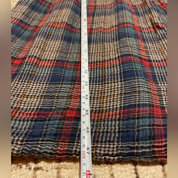 100% Cotton Natural Life Multicolor Plaid Midi Dress | Medium - Picture 13 of 14